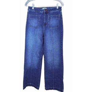 Lauren‎ Conrad Jeans Womens 8 High Rise Wide Leg Baggy Retro 70s Patch Pockets